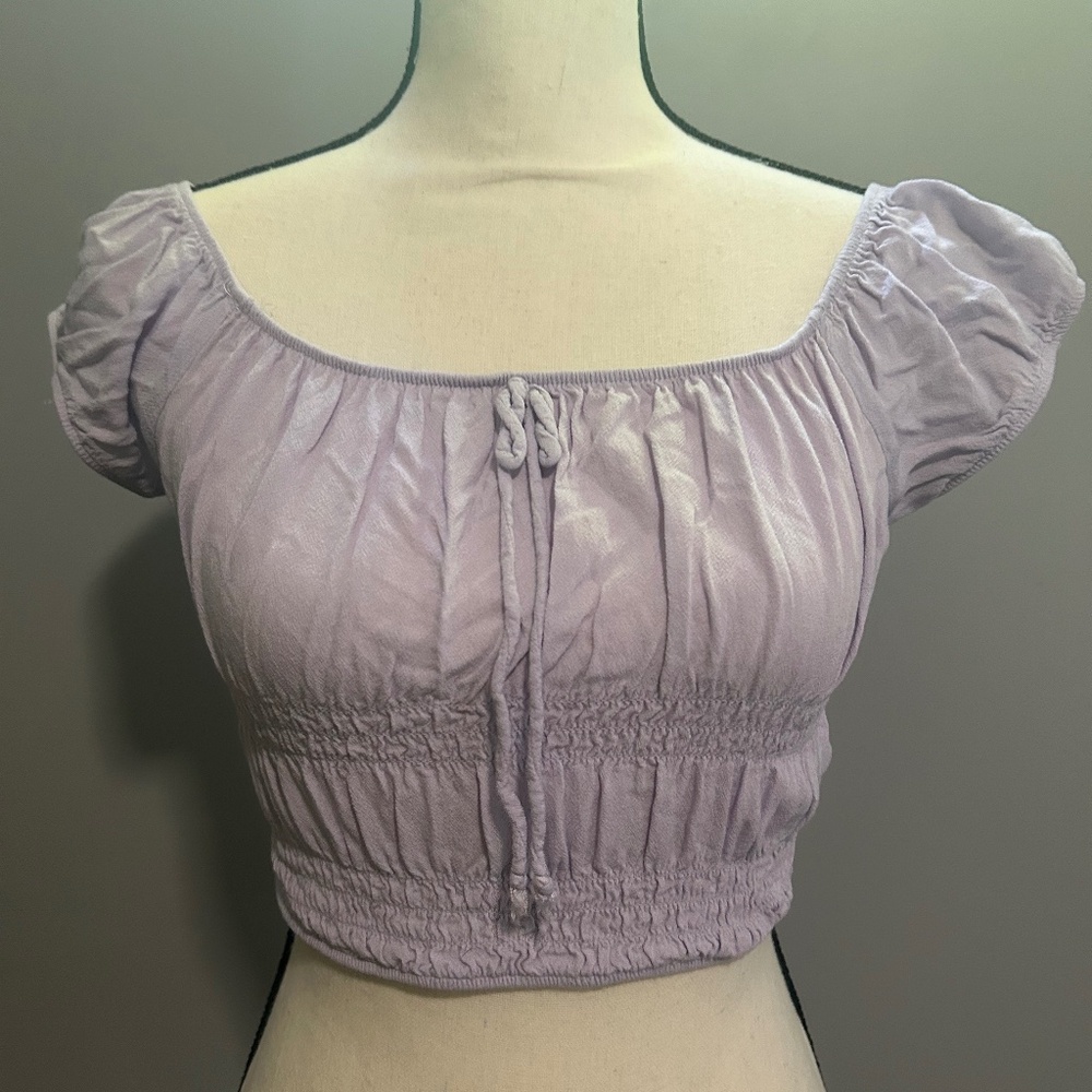 lavender cropped top
